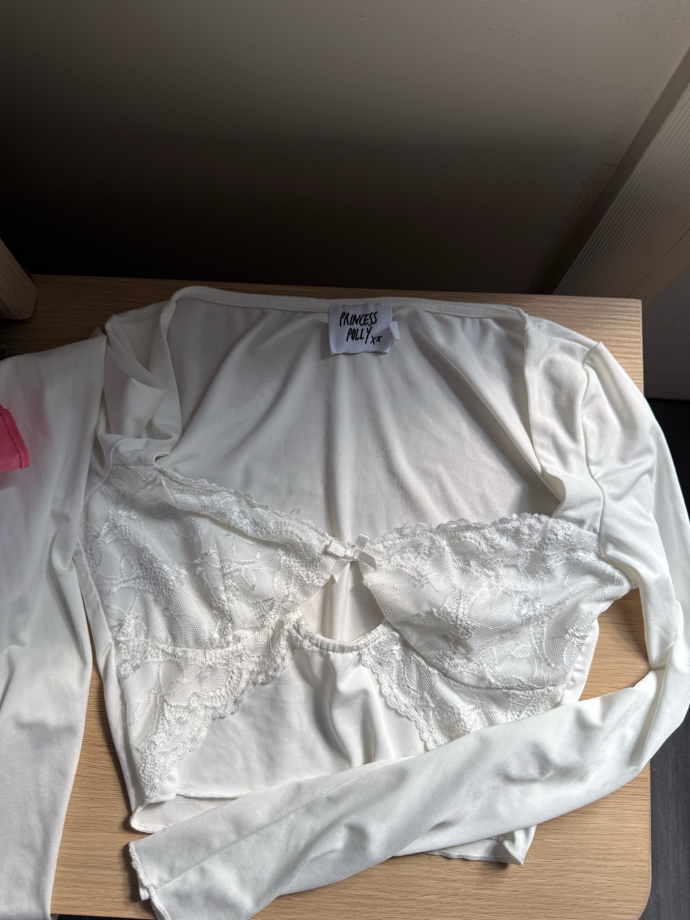 Princess Polly White Lace Cutout Bralette
